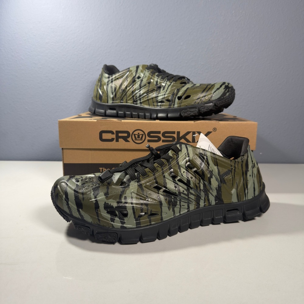 Crosskix 2.0 Water Shoes Mens Size 12 Green Camo New Bottomland Tiger